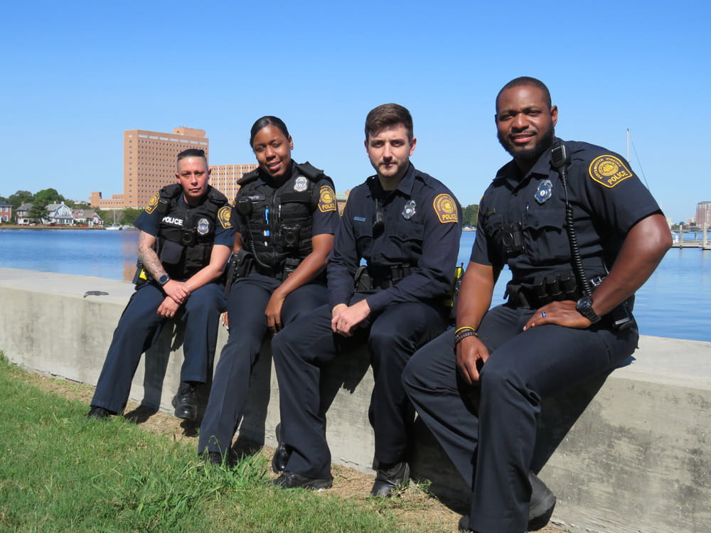 Portsmouth Police officers